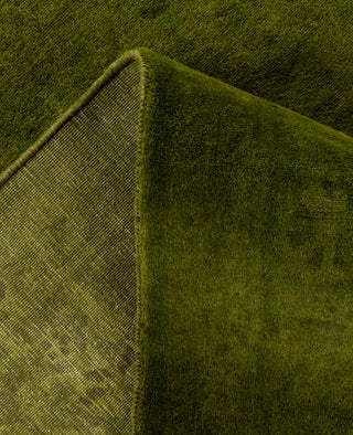 Contemporary Overdyed Wool Hand Knotted Green Area Rug 6' 1" x 9' 0"
