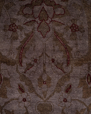 Contemporary Hand-Knotted Overdyed Gray Area Rug 5' 10" x 9' 3"