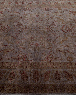 Contemporary Hand-Knotted Overdyed Gray Area Rug 5' 10" x 9' 3"