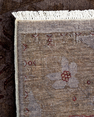 Contemporary Hand-Knotted Overdyed Gray Area Rug 5' 10" x 9' 3"