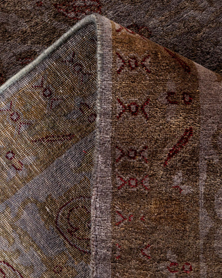 Contemporary Hand-Knotted Overdyed Gray Area Rug 5' 10" x 9' 3"