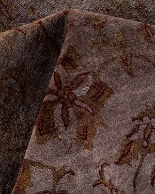 Contemporary Hand-Knotted Overdyed Gray Area Rug 5' 10" x 9' 3"