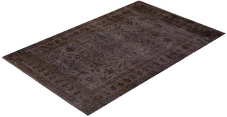 Contemporary Hand-Knotted Overdyed Gray Area Rug 5' 10" x 9' 3"