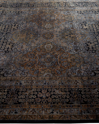 Modern Overdyed Hand Knotted Wool Black Area Rug 6' 3" x 9' 0"