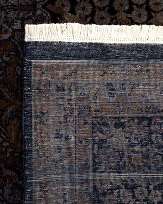 Contemporary Fine Vibrance Black Wool Area Rug - 6' 3" x 9' 0"