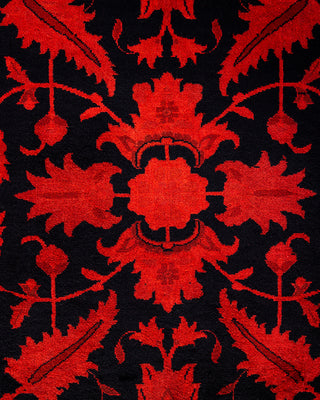 Overdyed Hand-Knotted Orange Area Rug 4' 1" x 6' 1"