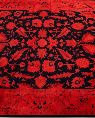 Overdyed Hand-Knotted Orange Area Rug 4' 1" x 6' 1"