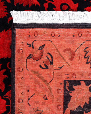 Overdyed Hand-Knotted Orange Area Rug 4' 1" x 6' 1"