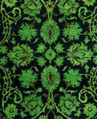 Fine Vibrance, One-of-a-Kind Hand-Knotted Area Rug  - Green, 2' 7" x 10' 7"