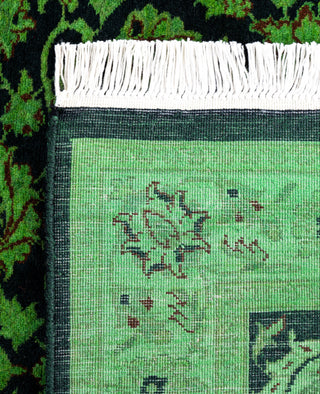 Fine Vibrance, One-of-a-Kind Hand-Knotted Area Rug  - Green, 2' 7" x 10' 7"