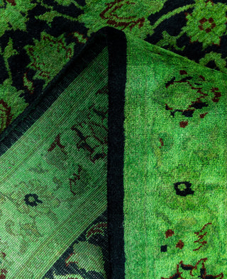 Fine Vibrance, One-of-a-Kind Hand-Knotted Area Rug  - Green, 2' 7" x 10' 7"