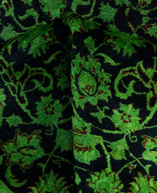 Fine Vibrance, One-of-a-Kind Hand-Knotted Area Rug  - Green, 2' 7" x 10' 7"