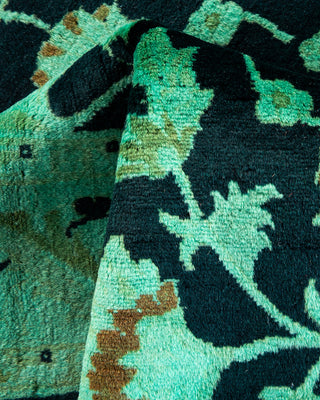 Contemporary Hand-Knotted Overdyed Black Area Rug 3' 1" x 5' 2"