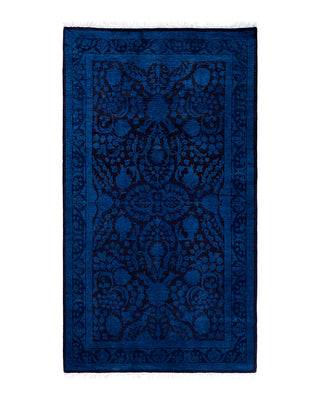 Fine Vibrance, One-of-a-Kind Hand-Knotted Area Rug  - Blue, 3' 1" x 5' 5"