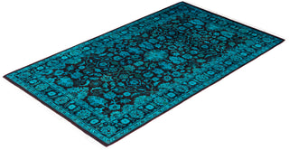 Overdyed Hand-Knotted Red Area Rug 3' 1" x 5' 1"