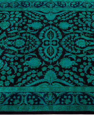 Contemporary Overdyed Wool Hand Knotted Green Area Rug 3' 1" x 5' 3"