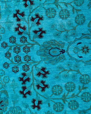 Overdyed Hand-Knotted Blue Area Rug 8' 1" x 10' 2"