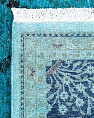 Overdyed Hand-Knotted Blue Area Rug 8' 1" x 10' 2"