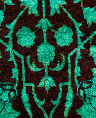 Fine Vibrance, One-of-a-Kind Hand-Knotted Area Rug  - Green, 3' 2" x 5' 4"