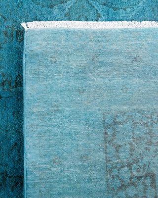 Overdyed Hand-Knotted Blue Area Rug 12' 3" x 17' 9"