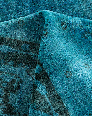 Overdyed Hand-Knotted Blue Area Rug 12' 3" x 17' 9"