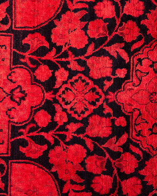 Modern Overdyed Hand Knotted Wool Red Area Rug 8' 0" x 11' 1"
