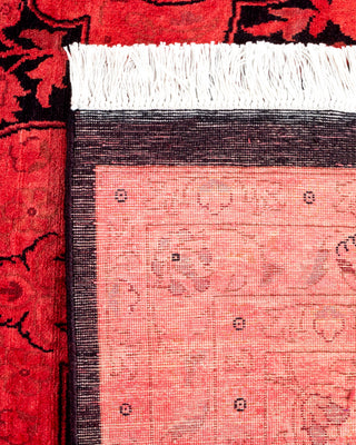 Contemporary Hand Knotted Overdyed Red Area Rug 8' 0" x 11' 1"