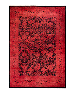 Contemporary Fine Vibrance Black Wool Area Rug 8' 0" x 11' 1"