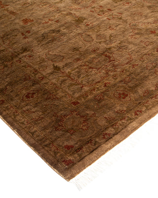 Modern Overdyed Hand Knotted Wool Gold Area Rug 4' 2" x 6' 2"