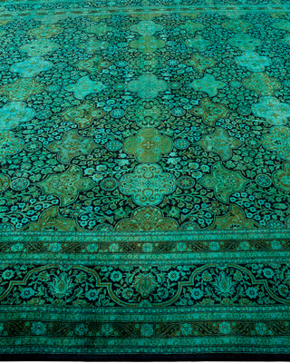 Contemporary Fine Vibrance Black Wool Area Rug - 8' 1" x 10' 4"