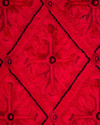Contemporary Hand-Knotted Overdyed Pink Area Rug 8' 2" x 9' 10"
