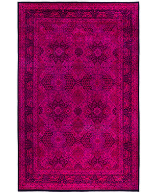 Overdyed One-of-a-Kind Wool Pink Area Rug 10' 1" x 15' 7"