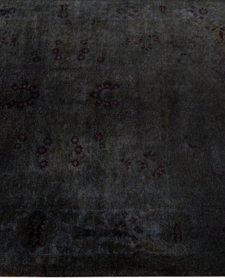 Contemporary Overdyed Wool Hand Knotted Brown Runner 3' 2" x 20' 8"
