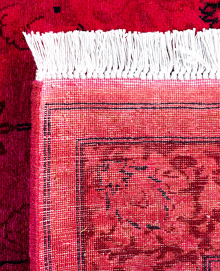 Overdyed Hand-Knotted Wool Modern-Contemporary Pink Runner 3' 0" x 10' 0"