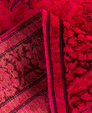 Overdyed Hand-Knotted Wool Modern-Contemporary Pink Runner 3' 0" x 10' 0"