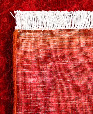 Overdyed Hand-Knotted Wool Modern-Contemporary Pink Runner 2' 7" x 6' 2"