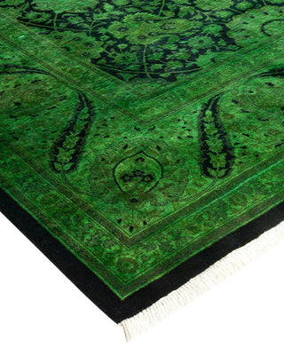 Contemporary Hand Knotted  Green Area Rug 8' 1" x 10' 6"