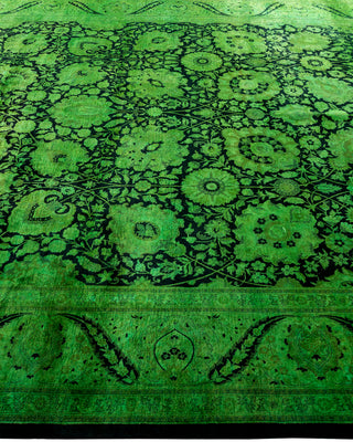 Contemporary Hand Knotted  Green Area Rug 8' 1" x 10' 6"