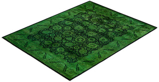 Contemporary Hand Knotted  Green Area Rug 8' 1" x 10' 6"