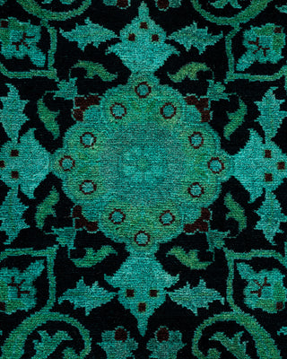 Contemporary Fine Vibrance Black Wool Area Rug - 8' 4" x 10' 1"