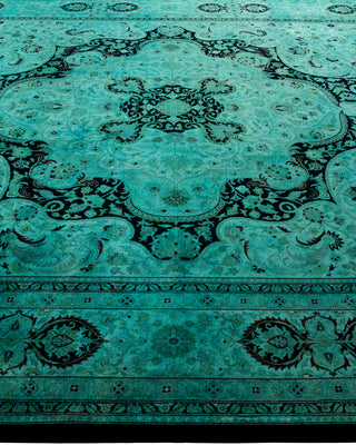 Contemporary Fine Vibrance Black Wool Area Rug - 8' 4" x 10' 1"