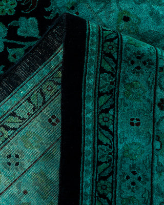 Contemporary Fine Vibrance Black Wool Area Rug - 8' 4" x 10' 1"