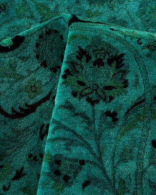 Contemporary Fine Vibrance Black Wool Area Rug - 8' 4" x 10' 1"