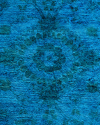 Contemporary Fine Vibrance Blue Wool Area Rug - 9' 3" x 12' 1"