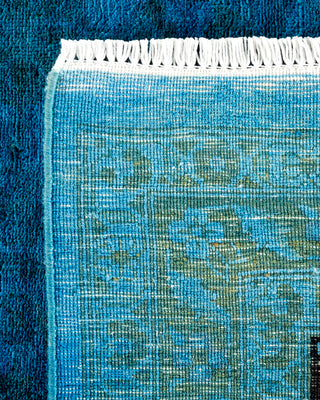 Contemporary Fine Vibrance Blue Wool Area Rug - 9' 3" x 12' 1"