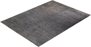 Modern Overdyed Hand Knotted Wool Gray Area Rug 9' 1" x 12' 1"
