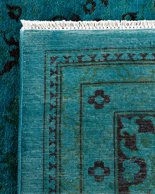 Contemporary Hand-Knotted Overdyed Blue Area Rug 9' 0" x 12' 0"