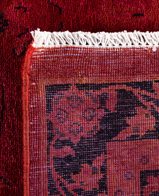 Overdyed Hand-Knotted Wool Modern-Contemporary Pink Area Rug 9' 3" x 11' 10"