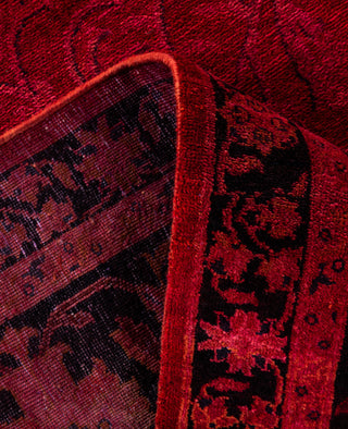 Overdyed Hand-Knotted Wool Modern-Contemporary Pink Area Rug 9' 3" x 11' 10"