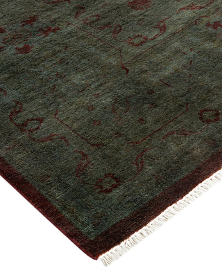 Contemporary Fine Vibrance Red Wool Area Rug - 9' 0" x 12' 6"